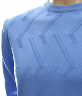 Swetry męskie - Strokers Klasyczny Elegancki Sweter Męski Pod Szyję Z Bawełny Xl Błękitny - miniaturka - grafika 1