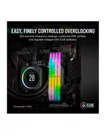 Pamięci RAM - CORSAIR VENGEANCE RGB 32GB 2x16GB DDR5 6200MT/s DIMM Unbuffered 36-46-46-100 STD PMIC XMP 3.0 Black Heatspreader PCB 1.4V - miniaturka - grafika 1