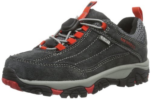 Merrell Tailspin Toggle wodoodporne buty trekkingowe dla dzieci, Grey Grani - 28 EU