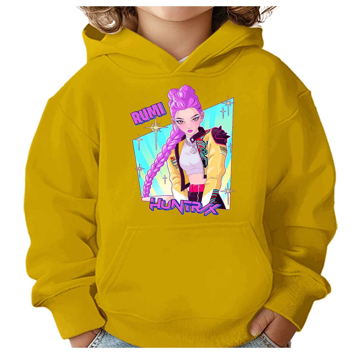 BLUZA DZIECIĘCA HUNTRIX RUMI KPOP 122-128 Z KAPTUREM BAWEŁNIANA JAKOŚĆ