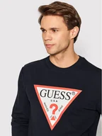 Bluzy męskie - Guess Bluza M2YQ37 K6ZS1 Granatowy Slim Fit - miniaturka - grafika 1
