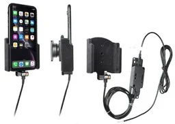 Uchwyt do Apple iPhone Xr z wbudowaną ładowarką samochodową do instalacji na stałe - Uchwyty samochodowe do telefonów - miniaturka - grafika 1