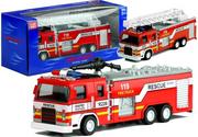 Samochody i pojazdy dla dzieci - Lean Toys Samochodzik wóz strażacki z drabiną 2 rodzaje mix - miniaturka - grafika 1