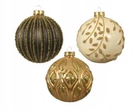 Bombki - Bombka Choinkowa Z Brokatem Świąteczna 8 Cm - miniaturka - grafika 1