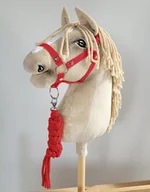 Zabawki i gry sportowe - Zestaw do Hobby Horse: kantar A3 + uwiąz ze sznurka - czerwony - miniaturka - grafika 1