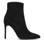 Botki damskie - Botki Eva Minge EO-ELAINA-E123-02B Czarny - miniaturka - grafika 1