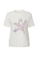 Koszulki i topy damskie - ESPRIT T-shirt damski, 110/Off White, XS - miniaturka - grafika 1