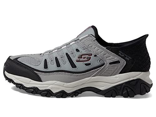 Skechers Męskie klapki Afterburn M. Fit Ridgeburn, szary czarny, 42 EU