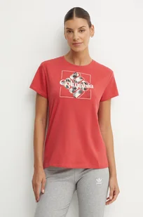 Columbia t-shirt sportowy Sun Trek SS Graphic kolor czerwony - Koszulki sportowe damskie - miniaturka - grafika 1