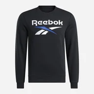 Bluzy męskie - Bluza bez kaptura męska polarowa Reebok Identity Big Logo Fleece Crew 100206935 M Czarna (1200143880395). Bluzy bez kaptura męskie - miniaturka - grafika 1