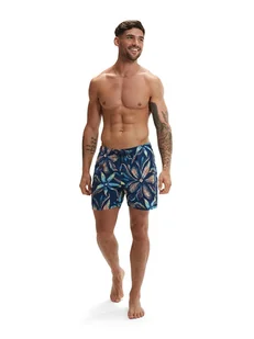 Speedo Szorty kąpielowe "Eco Dig" w kolorze granatowo-błękitno-pomarańczowym - Kąpielówki męskie - miniaturka - grafika 1