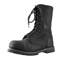 Botki męskie - glany BRANDIT - PHANTOM NUBUK (10 dziurek - CZARNE) -38 - miniaturka - grafika 1