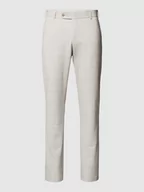 Spodnie męskie - Spodnie materiałowe o kroju straight fit ze wzorem w kratę - miniaturka - grafika 1