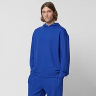 Bluzy sportowe męskie - Męska bluza dresowa nierozpinana z kapturem Outhorn OTHAW23TSWSM679 - chabrowa - miniaturka - grafika 1