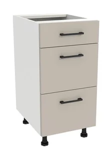 Szafka Dolna Presto 3 Szuflady 40X82 Cm Płyta Laminowana Biały/Kaszmir - Szafki kuchenne - miniaturka - grafika 1