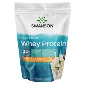 Odżywki białkowe - Swanson Real Food Whey Protein, smak lodów waniliowych, 885 g - miniaturka - grafika 1