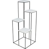 Kwietniki - Nowoczesny kwietnik z 4 półkami czarny + biały N0-Z27 - miniaturka - grafika 1