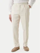 Spodnie męskie - BOSS Spodnie materiałowe H-Perino 50563231 Beżowy Relaxed Fit - miniaturka - grafika 1