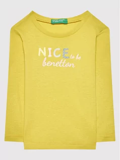 Bluzy dla chłopców - Benetton United Colors Of Bluzka 3I9WC15BX Żółty Regular Fit - grafika 1