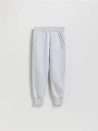 Spodnie i spodenki dla dziewczynek - Reserved - Spodnie dresowe - jasnoszary - miniaturka - grafika 1