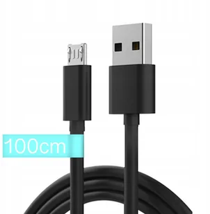 Kabel Micro USB Szybkiego Ładowania USB - MicroUSB 100 cm QC 3.0 Czarny - Kable USB - miniaturka - grafika 1