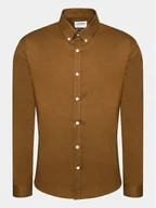 Koszule męskie - Lindbergh Koszula 30-203174 Brązowy Slim Fit - miniaturka - grafika 1
