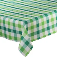 Obrusy i serwetki - Obrus Plamoodporny Druk Zielona Krata Okrągły-śr. 120 cm - miniaturka - grafika 1