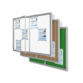 Gabloty - Gablota informacyjna dwudrzwiowa magnetyczna, korkowa lub tekstylna - miniaturka - grafika 1