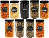 Pojemniki kuchenne - Pojemniki na żywność słoik kuchenny na makaron 1500ml 9 sztuk + etykiety - miniaturka - grafika 1