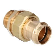 Łączniki, trójniki, kształtki - CONEX Śrubunek z uszczelnieniem płaskim i gwintem zewnętrznym, 28x1 brąz B Press - miniaturka - grafika 1