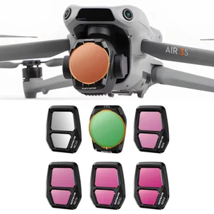 ZESTAW MIX 6 FILTRÓW DO DRONA DJI AIR 3S - CPL / MCUV / ND8 / ND32 / ND64 - Akcesoria do drona - miniaturka - grafika 1