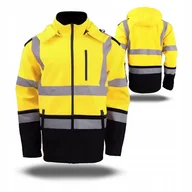 Odzież robocza - KURTKA ROBOCZA ODBLASKOWA SOFTSHELL WODOODPORNA OSTRZEGAWCZA - miniaturka - grafika 1