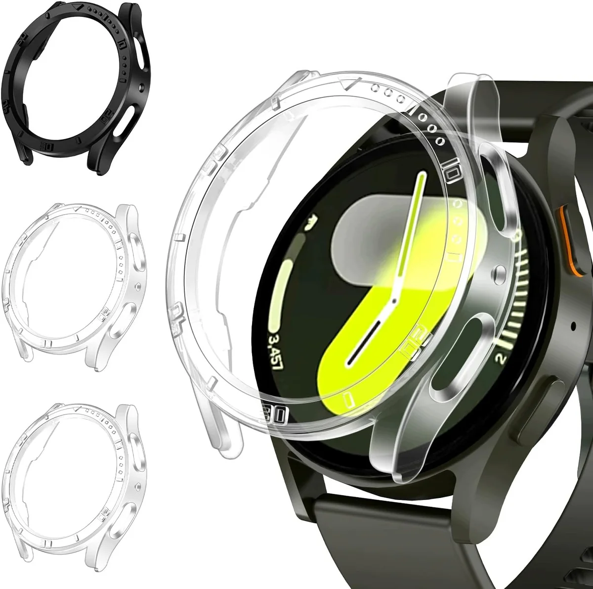 ETUI 3 SZTUKI ZAMIENNIK DO SAMSUNG GALAXY WATCH 7 44MM OCHRONNE TWARDE PC