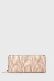 Portfele - Furla portfel skórzany damski kolor różowy - grafika 1