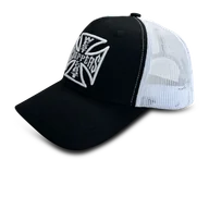 Czapki damskie - Czapka z Daszkiem West Coast Choppers OG Cross Czarny/Złamany BiałyOnesize - miniaturka - grafika 1