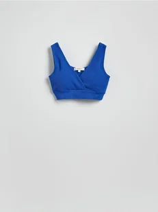 Reserved - Bezszwowy top w stylu sportowym - granatowy - Koszulki i topy damskie - miniaturka - grafika 1