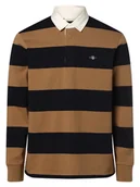 Bluzy męskie - Gant - Męska koszulka polo, beżowy|niebieski|brązowy - miniaturka - grafika 1