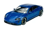 Samochody i pojazdy dla dzieci - WELLY PORSCHE TAYCAN TURBO S NIEBIESKI 1:24 SAMOCHÓD NOWY METALOWY MODEL - miniaturka - grafika 1