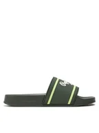 Buty dla chłopców - Pepe Jeans Klapki Slider Logo B PBS70054 Khaki - miniaturka - grafika 1