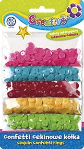 Astra S.A. Astra, confetti cekinowe kółka, 5  kolorów, 1000 sztuk - Pozostałe akcesoria dla plastyków - miniaturka - grafika 5