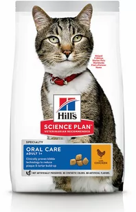Hills Science Plan Adult Oral Care, kurczak - 1,5 kg - Sucha karma dla kotów - miniaturka - grafika 1