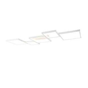 QAZQA Lampa sufitowa biała z diodami LED 3 stopnie ściemniania 5 lamp - Lejo - Oprawy, klosze i abażury - miniaturka - grafika 1