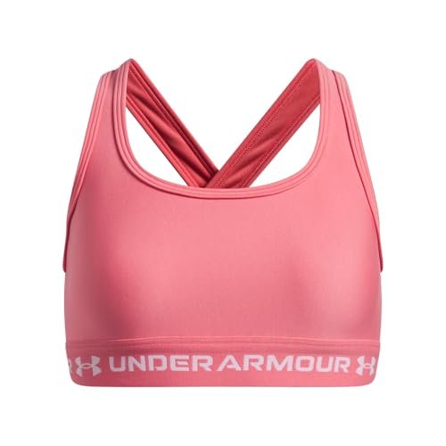 Under Armour Biustonosz G Crossback - Bittersweet Pink/Biały - YXL