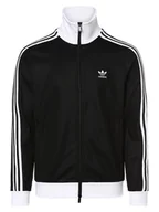 Bluzy męskie - adidas Originals Męska bluza rozpinana Mężczyźni Bawełna czarny|biały jednolity, S - miniaturka - grafika 1