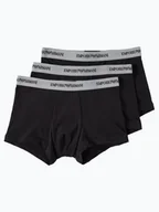 Majtki męskie - Emporio Armani Obcisłe bokserki Emporio Armani Mężczyźni Bawełna czarny jednolity, S - miniaturka - grafika 1