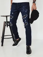Spodnie męskie - Spodnie męskie jeansowe granatowe Dstreet UX4142-XL - miniaturka - grafika 1