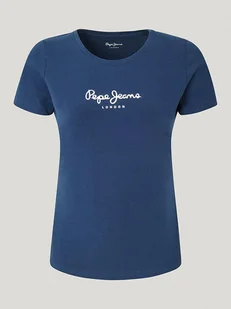 Pepe Jeans Koszulka "New Virgina" w kolorze granatowym - Koszulki i topy damskie - miniaturka - grafika 1