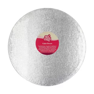 Okrągły podkład pod tort SREBRNY gruby FunCakes ø 33 cm - Dodatki do ciast w proszku - miniaturka - grafika 1