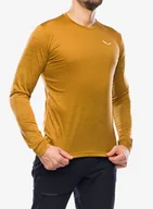 Koszulki i topy damskie - Koszulka z długim rękawem Salewa Puez Melange Dry Tee - golden brown - miniaturka - grafika 1