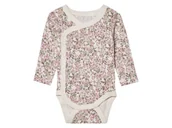 Body dla niemowląt - Lupilu Kopertowe body niemowlęce z biobawełny Kwiaty 74/80 - miniaturka - grafika 1